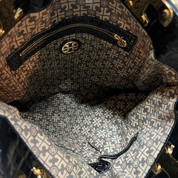 Tory Burch Black Tote with Gold Details - Picture 8 of 11
